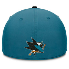 San Jose Sharks Fanatics Authentic Pro Rink Team Code Flex Hat - Teal/Black - NHL