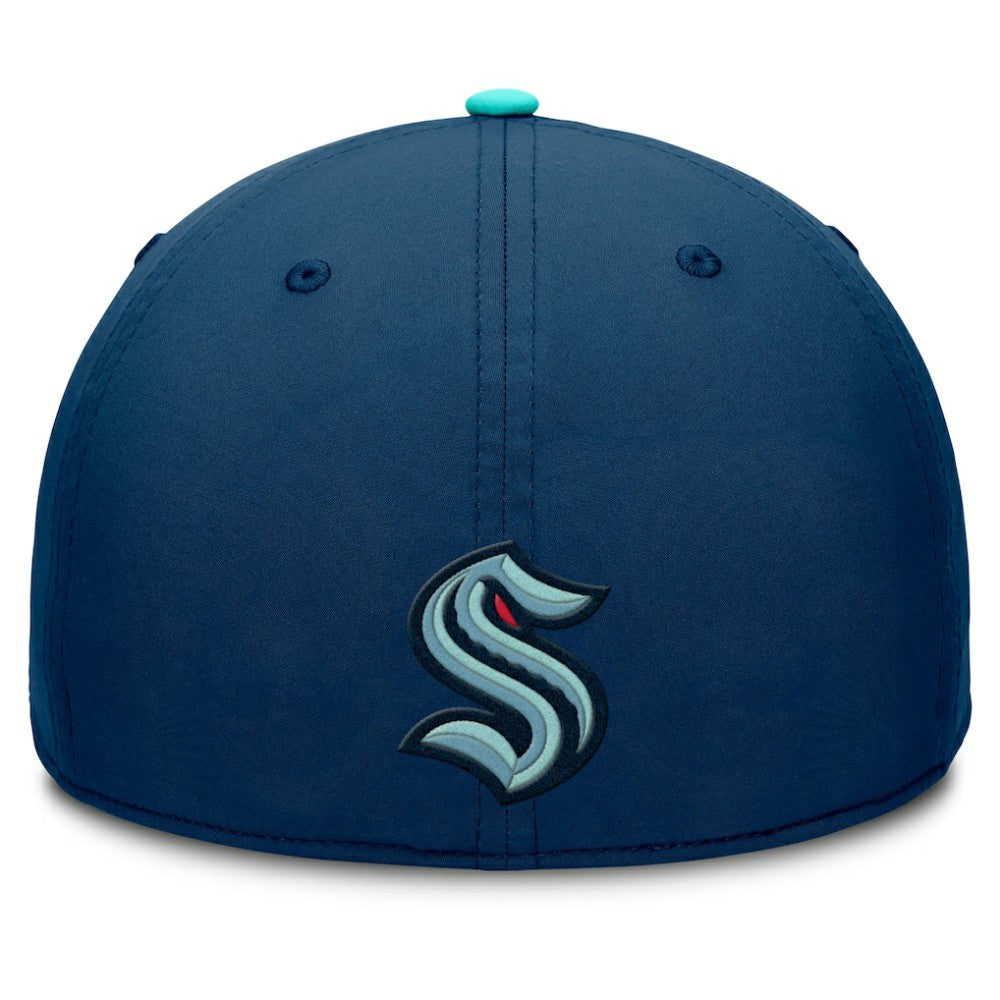 Seattle Kraken Fanatics Authentic Pro Rink Team Code Flex Hat - Deep Sea Blue/Light Blue - NHL