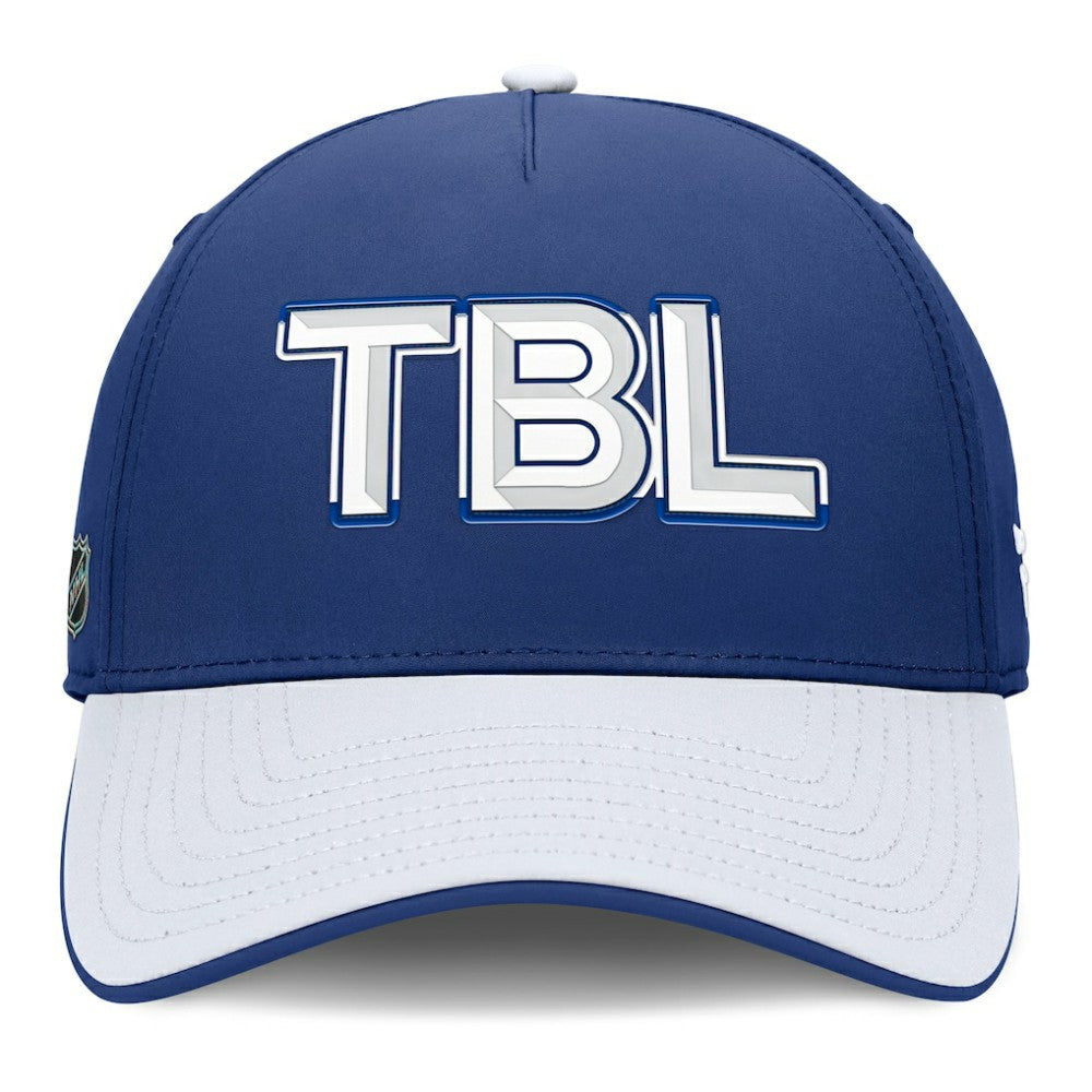 Tampa Bay Lightning Fanatics Authentic Pro Rink Team Code Flex Hat - Blue/White - NHL