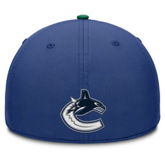 Vancouver Canucks Fanatics Authentic Pro Rink Team Code Flex Hat - Blue/Green - NHL