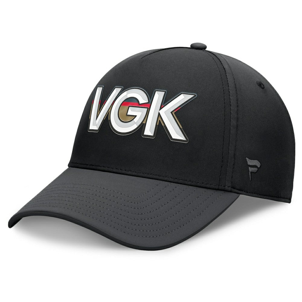 Vegas Golden Knights Fanatics Authentic Pro Rink Team Code Flex Hat - Black/Charcoal - NHL