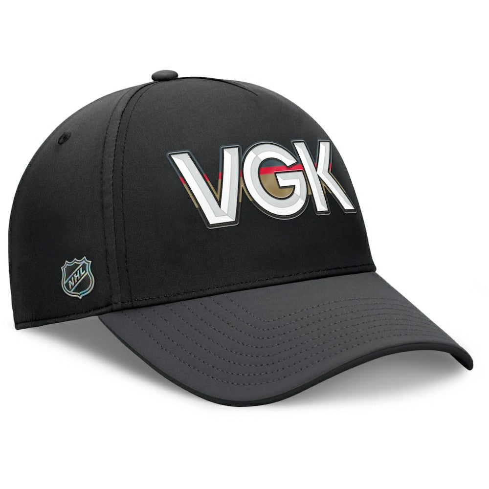 Vegas Golden Knights Fanatics Authentic Pro Rink Team Code Flex Hat - Black/Charcoal - NHL