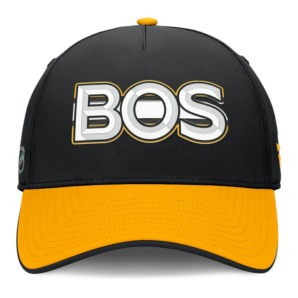 Boston Bruins Fanatics Authentic Pro Rink Team Code Flex Hat - Black/Gold - NHL