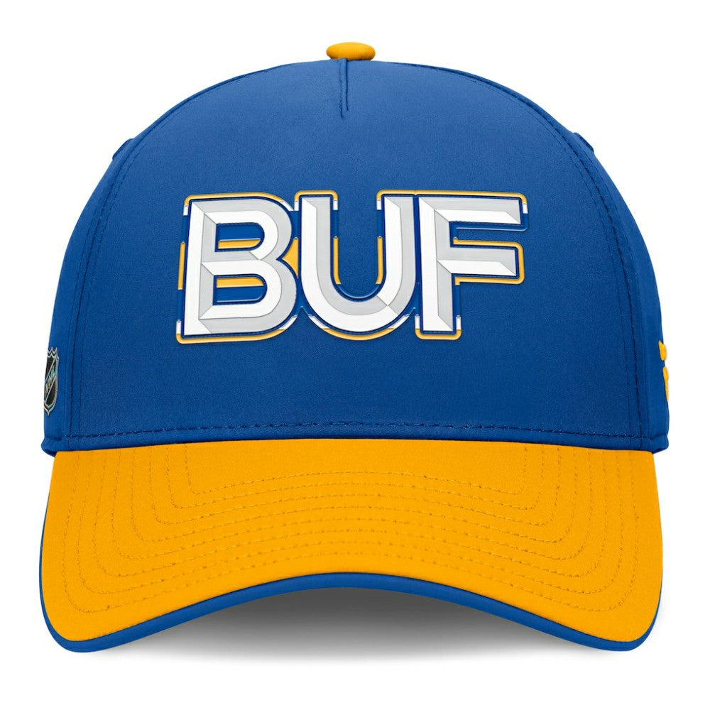 Buffalo Sabres Fanatics Authentic Pro Rink Team Code Flex Hat - Royal/Gold - NHL