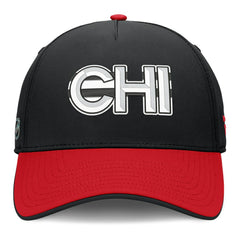 Chicago Blackhawks Fanatics Authentic Pro Rink Team Code Flex Hat - Black/Red - NHL