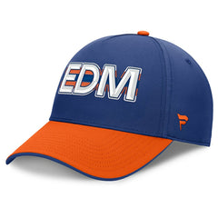 Edmonton Oilers Fanatics Authentic Pro Rink Team Code Flex Hat - Royal/Orange - NHL