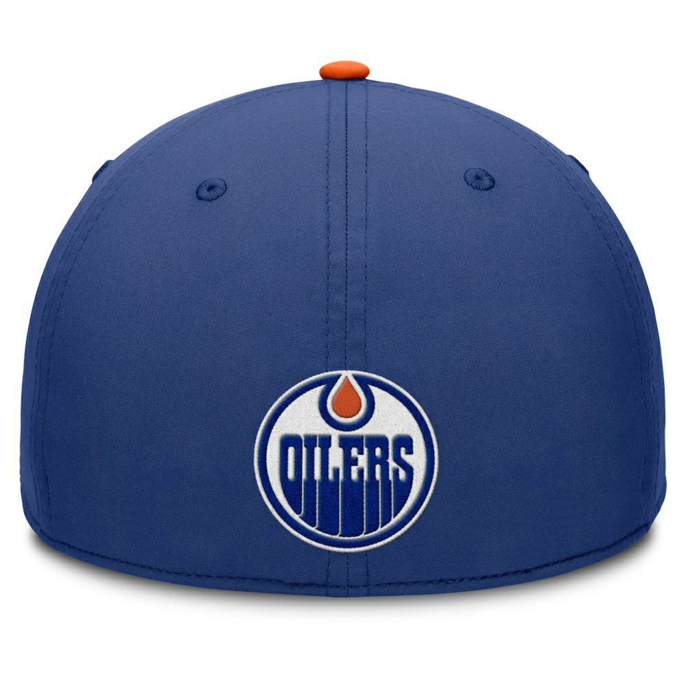 Edmonton Oilers Fanatics Authentic Pro Rink Team Code Flex Hat - Royal/Orange - NHL