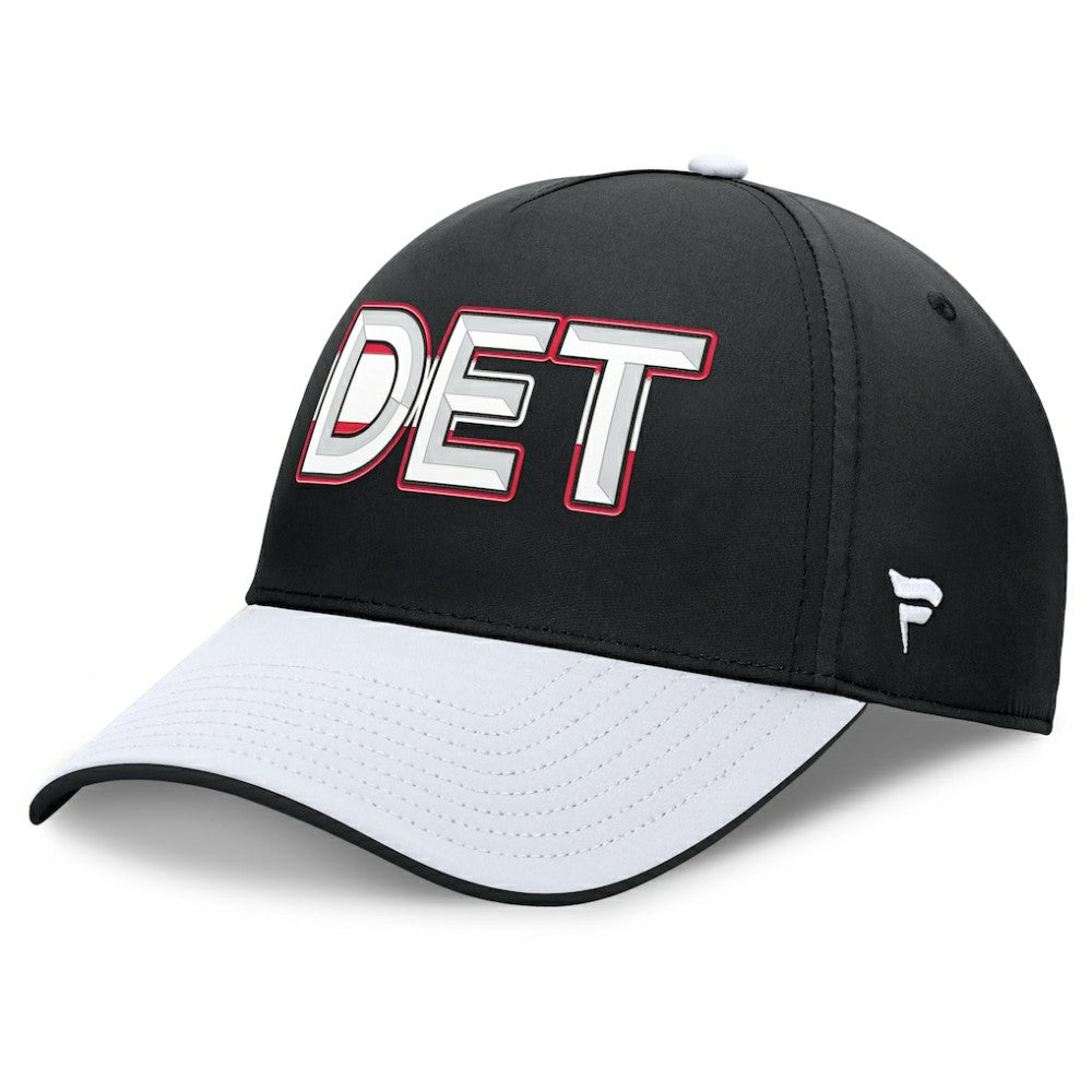 Detroit Red Wings Fanatics Authentic Pro Rink Team Code Flex Hat - Black/White - NHL