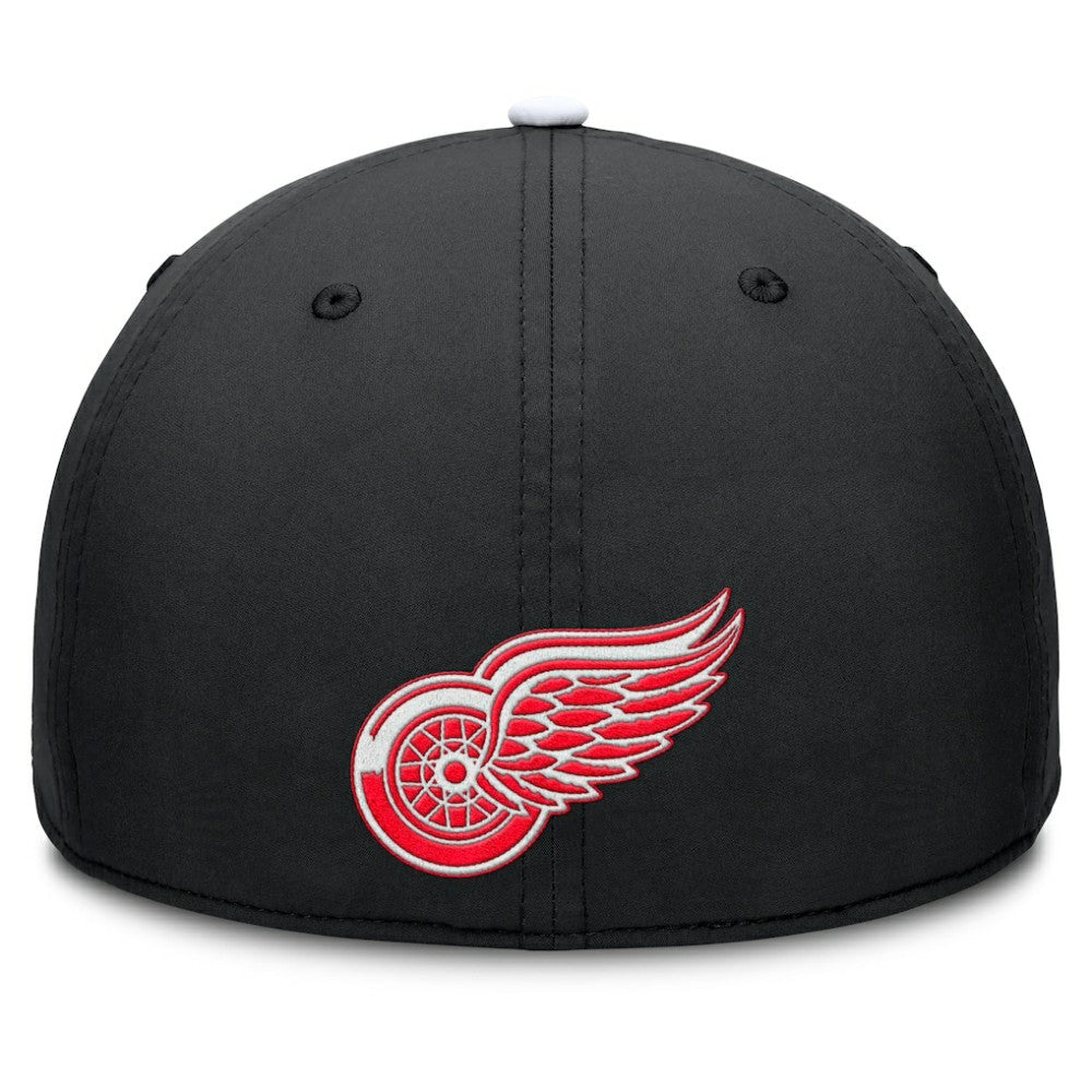 Detroit Red Wings Fanatics Authentic Pro Rink Team Code Flex Hat - Black/White - NHL