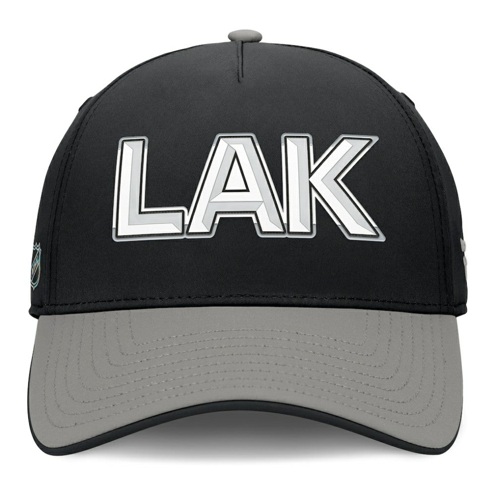 Los Angeles Kings Fanatics Authentic Pro Rink Team Code Flex Hat - Black/Gray - NHL