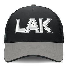 Los Angeles Kings Fanatics Authentic Pro Rink Team Code Flex Hat - Black/Gray - NHL