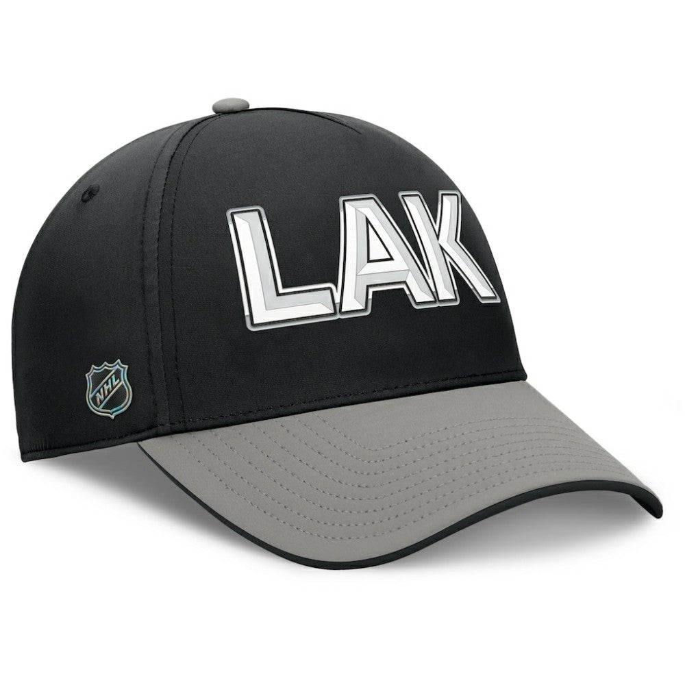 Los Angeles Kings Fanatics Authentic Pro Rink Team Code Flex Hat - Black/Gray - NHL