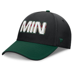 Minnesota Wild Fanatics Authentic Pro Rink Team Code Flex Hat - Black/Green - NHL