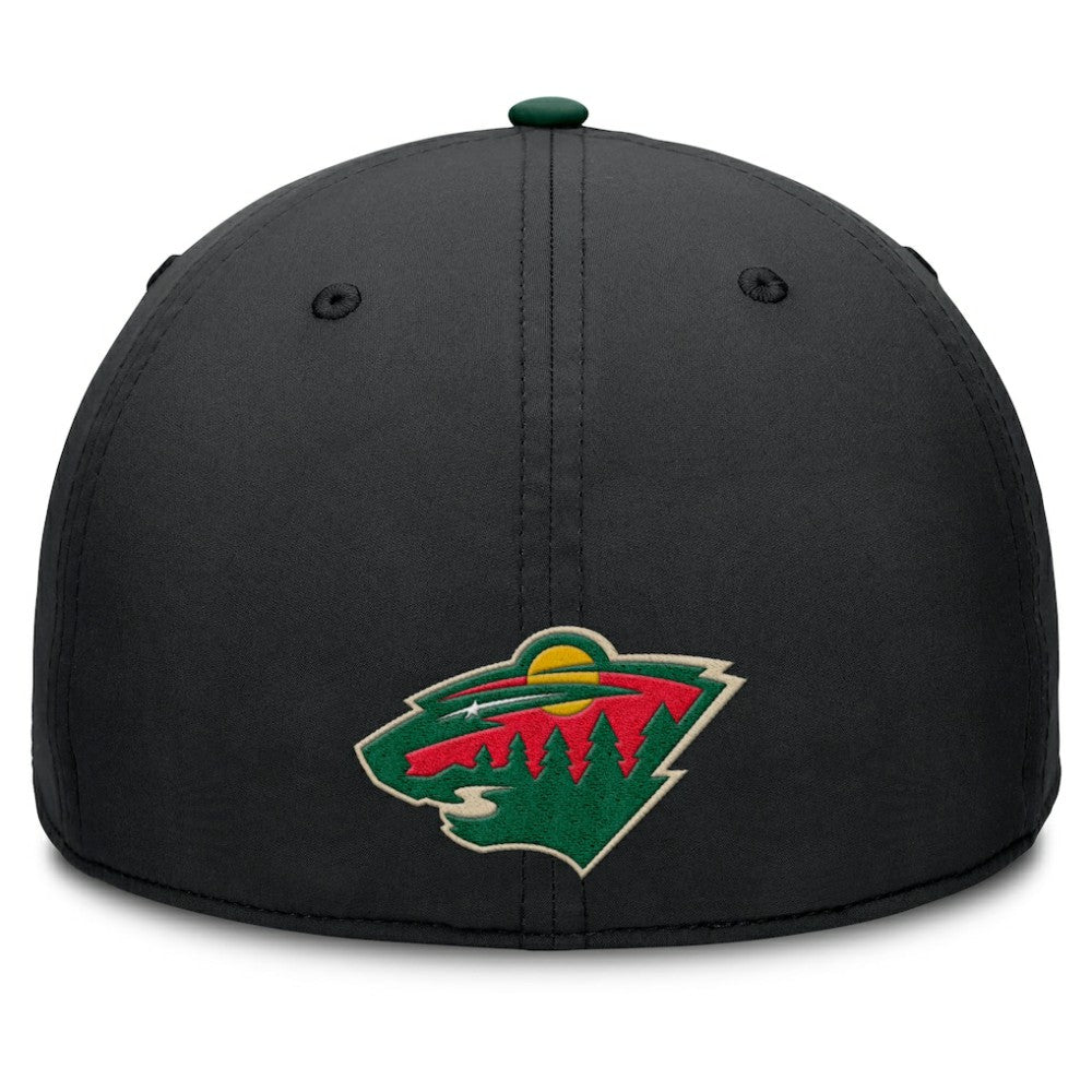 Minnesota Wild Fanatics Authentic Pro Rink Team Code Flex Hat - Black/Green - NHL