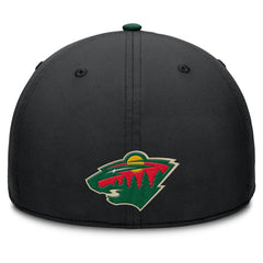 Minnesota Wild Fanatics Authentic Pro Rink Team Code Flex Hat - Black/Green - NHL