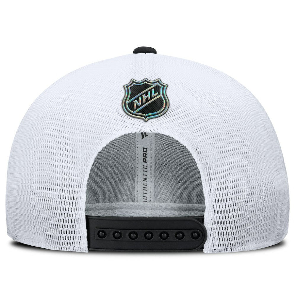 Utah Mammoth Fanatics Authentic Pro Rink Lockup Adjustable Trucker Hat - Black/White - NHL