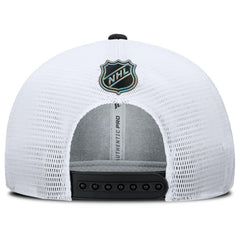 Boston Bruins Fanatics Authentic Pro Rink Lockup Adjustable Trucker Hat - Black/White - NHL
