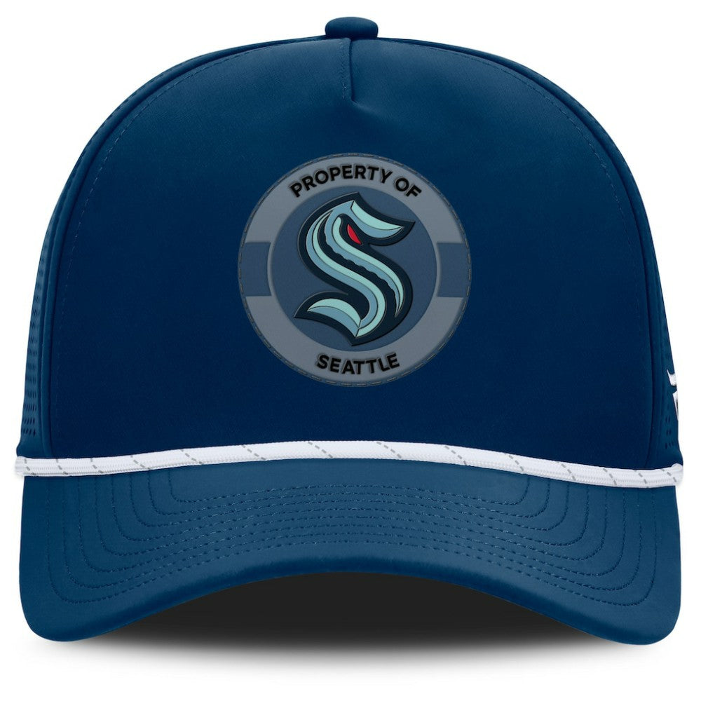 Seattle Kraken Fanatics Authentic Pro Rink Adjustable Hat - Deep Sea Blue - NHL