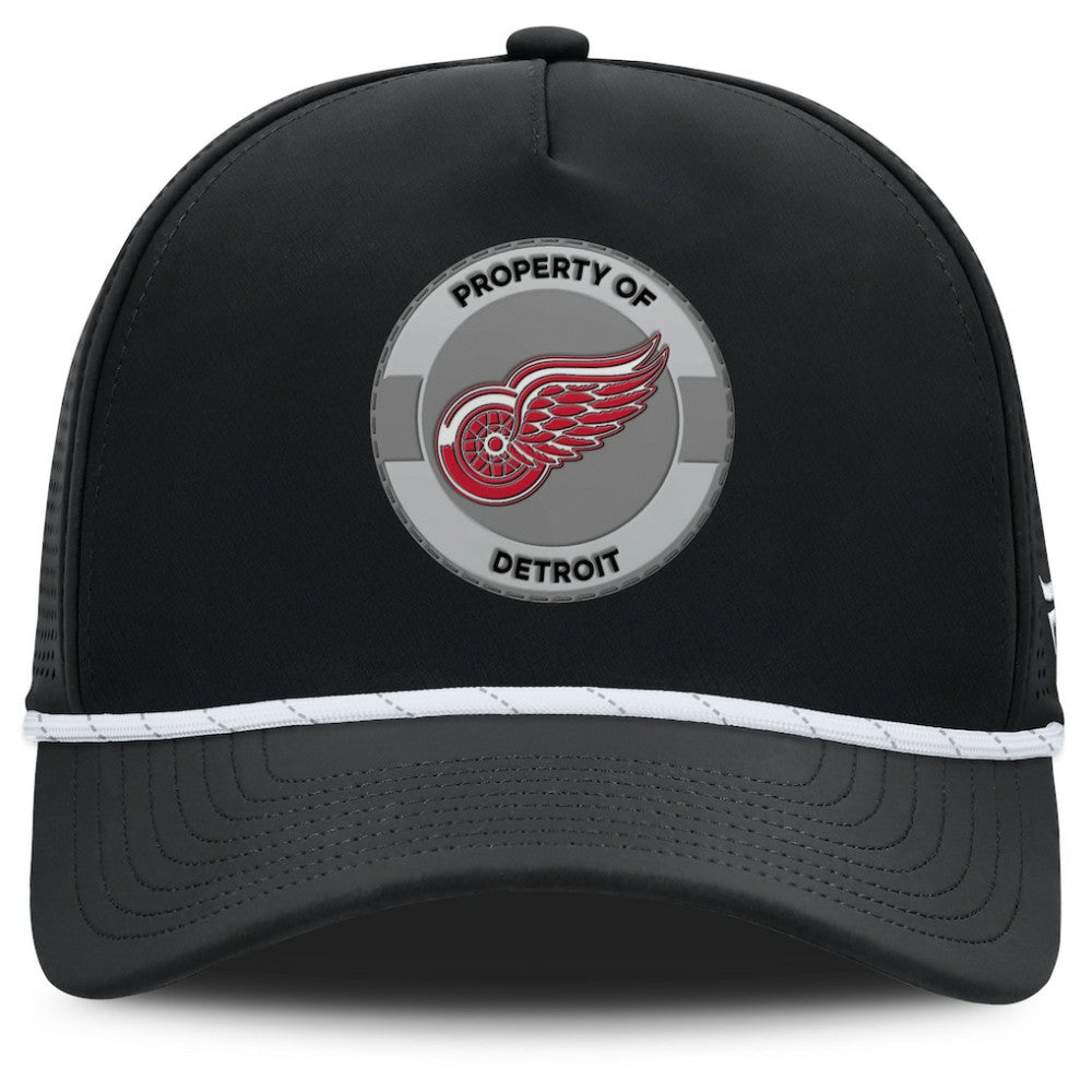 Detroit Red Wings Fanatics Authentic Pro Rink Adjustable Hat - Black - NHL