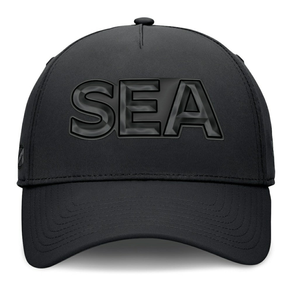 Seattle Kraken Fanatics Authentic Pro Road Team Code Flex Hat - Black - NHL
