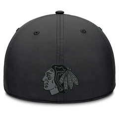 Chicago Blackhawks Fanatics Authentic Pro Road Team Code Flex Hat - Black - NHL
