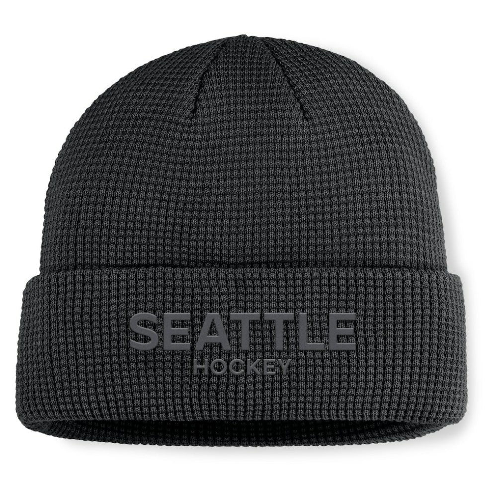 Seattle Kraken Fanatics Authentic Pro Road Cuffed Knit Hat - Black - NHL