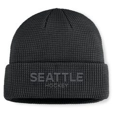 Seattle Kraken Fanatics Authentic Pro Road Cuffed Knit Hat - Black - NHL