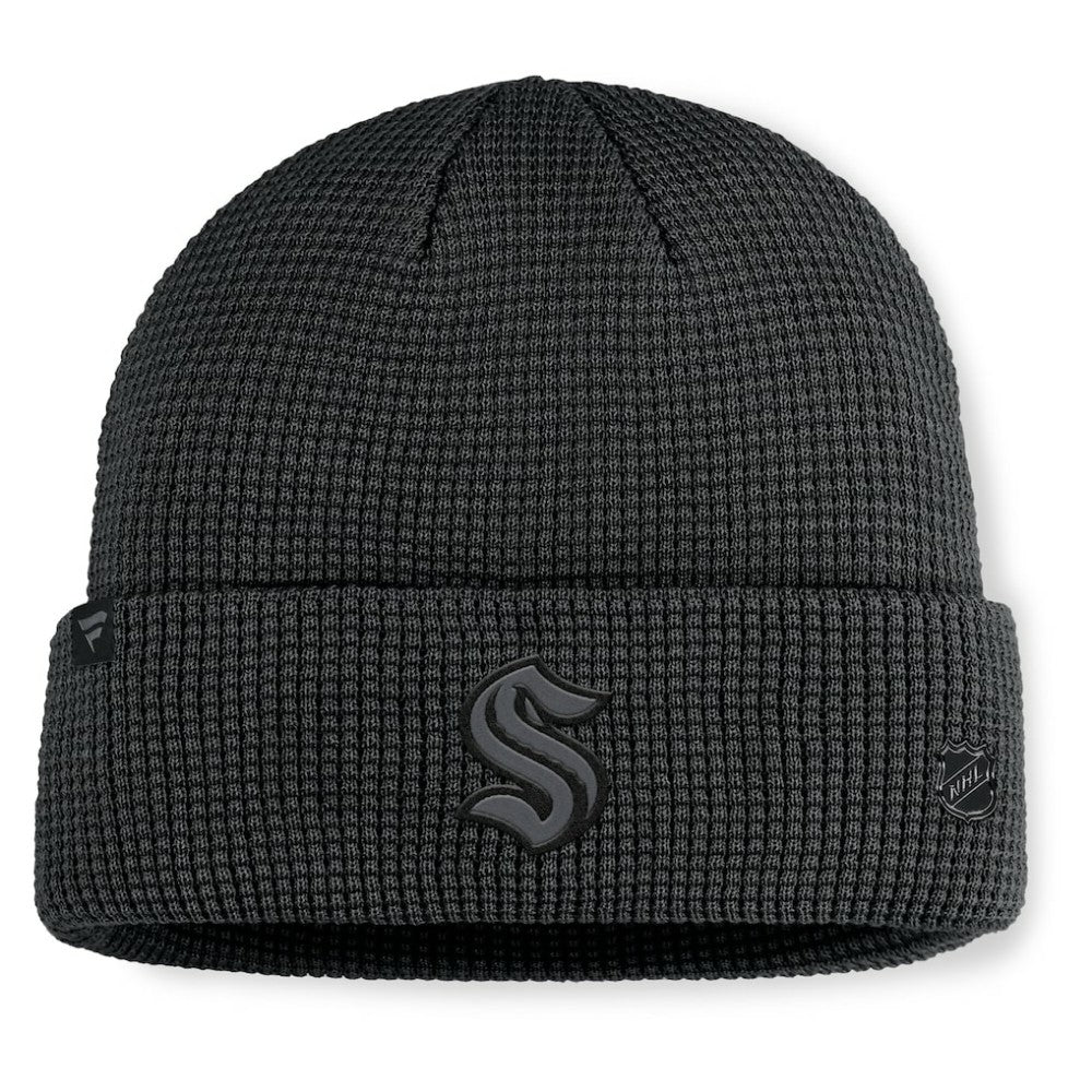 Seattle Kraken Fanatics Authentic Pro Road Cuffed Knit Hat - Black - NHL