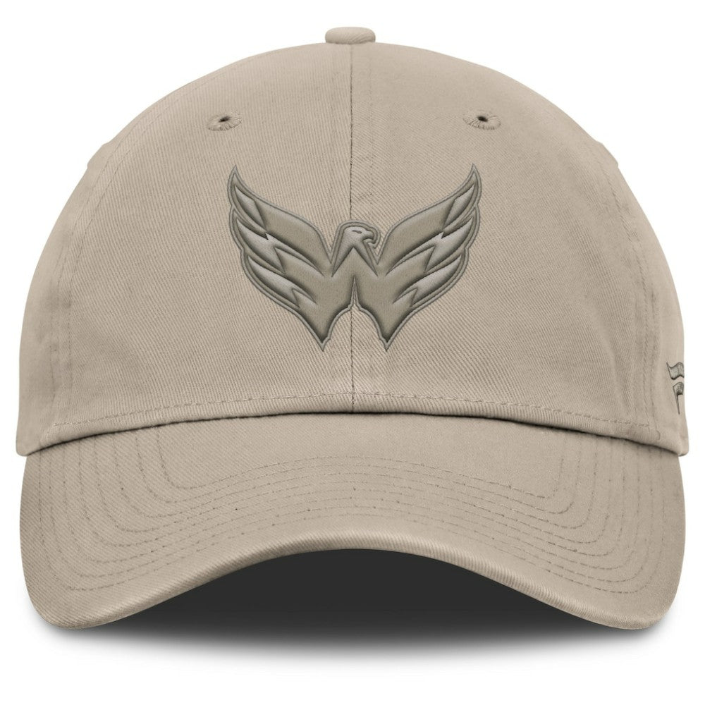 Washington Capitals Fanatics Authentic Pro Road Adjustable Hat - Tan - NHL