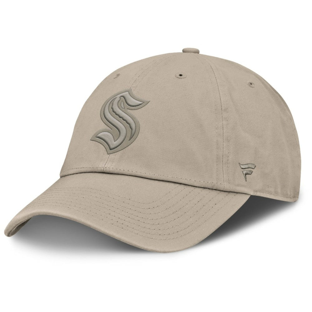 Seattle Kraken Fanatics Authentic Pro Road Adjustable Hat - Tan - NHL