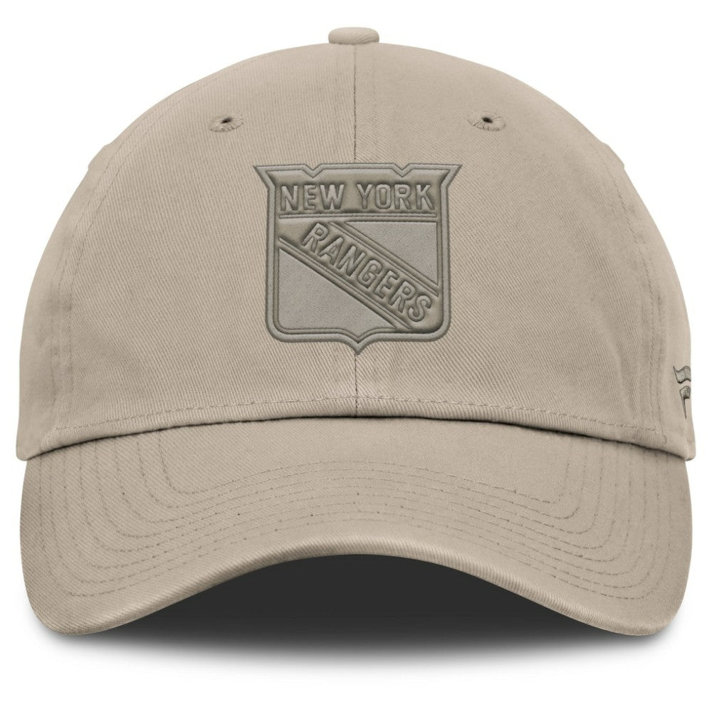 New York Rangers Fanatics Authentic Pro Road Adjustable Hat - Tan - NHL