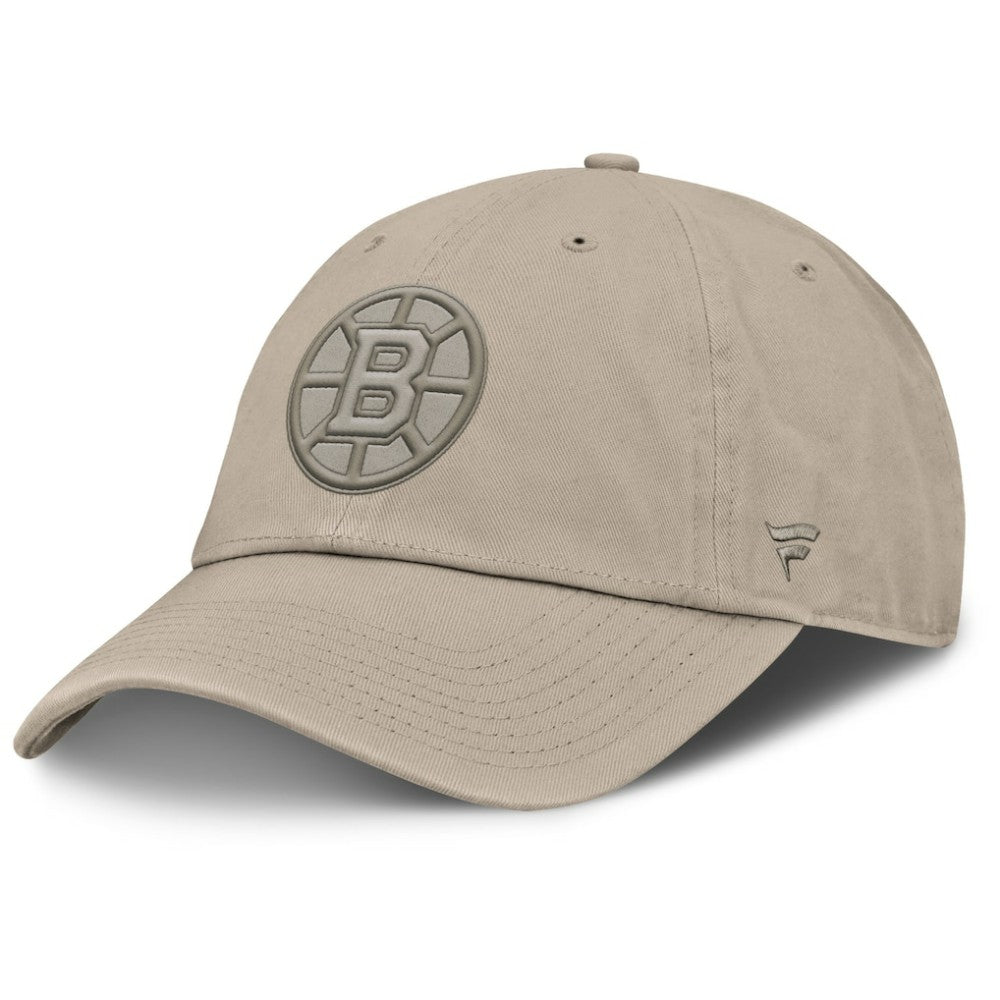 Boston Bruins Fanatics Authentic Pro Road Adjustable Hat - Tan - NHL