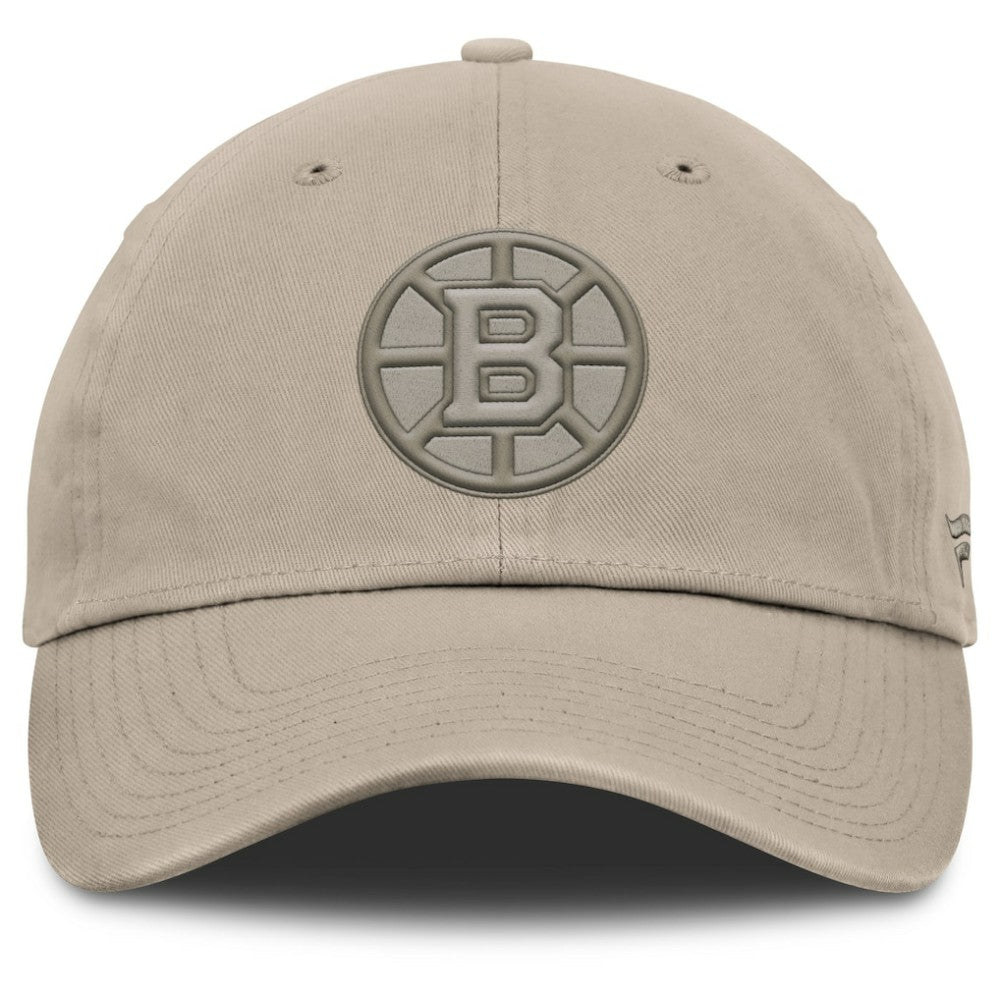 Boston Bruins Fanatics Authentic Pro Road Adjustable Hat - Tan - NHL