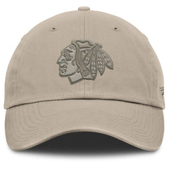 Chicago Blackhawks Fanatics Authentic Pro Road Adjustable Hat - Tan - NHL
