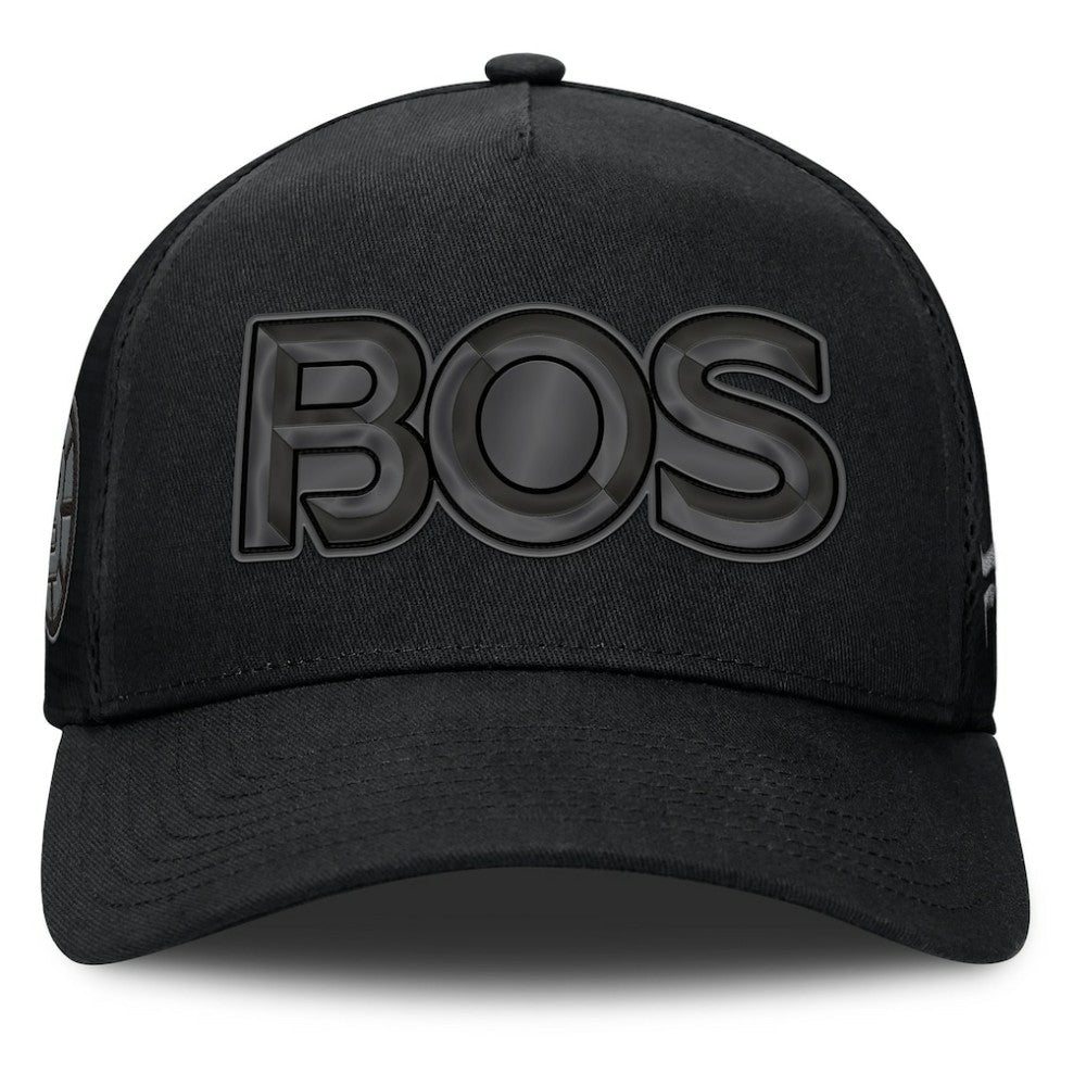 Boston Bruins Fanatics Authentic Pro Road Team Code Trucker Adjustable Hat - Black - NHL