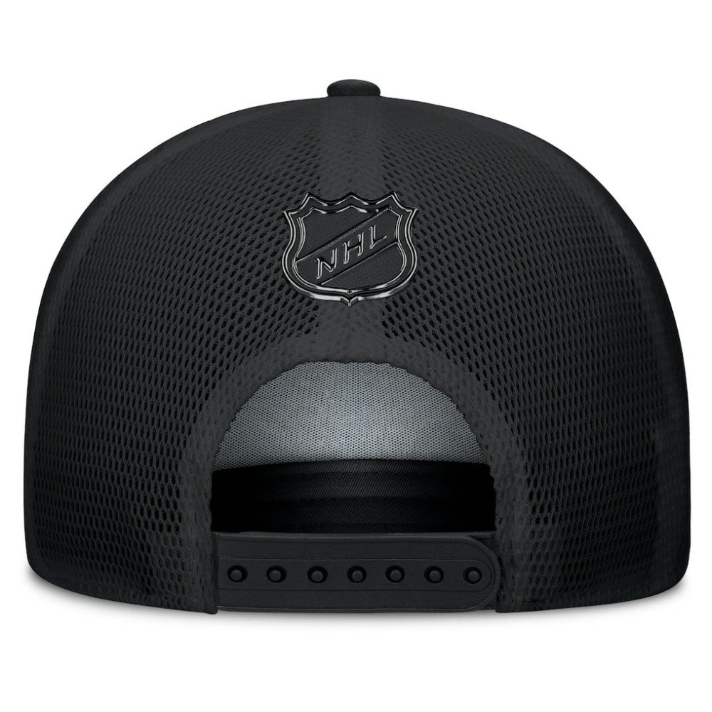 Boston Bruins Fanatics Authentic Pro Road Team Code Trucker Adjustable Hat - Black - NHL
