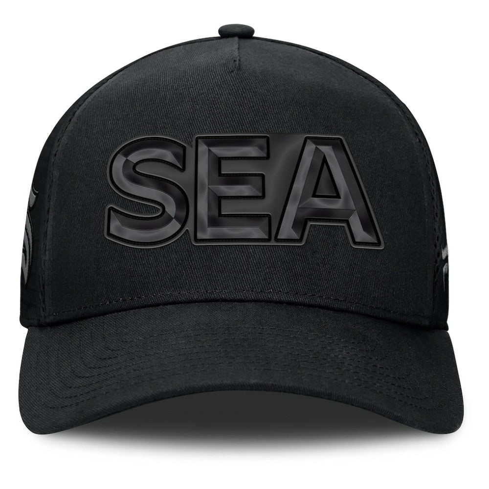 Seattle Kraken Fanatics Authentic Pro Road Team Code Trucker Adjustable Hat - Black - NHL