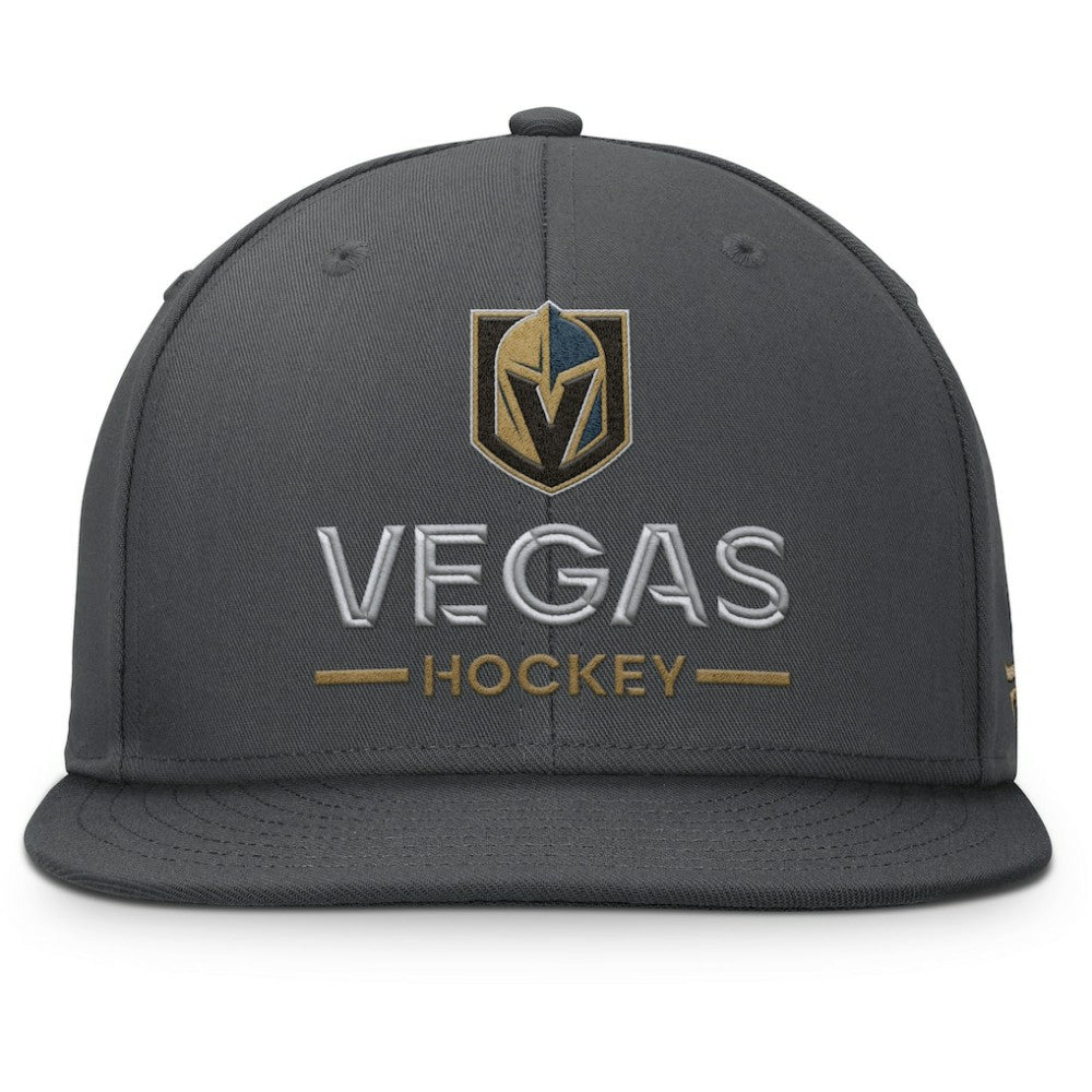 Vegas Golden Knights Fanatics Authentic Pro Rink Lockup Snapback Hat - Charcoal - NHL