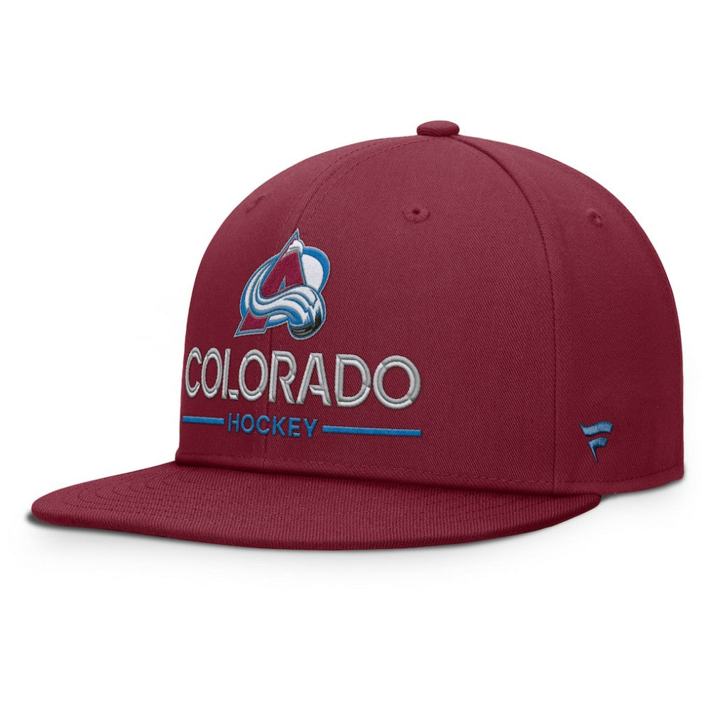 Colorado Avalanche Fanatics Authentic Pro Rink Lockup Snapback Hat - Burgundy - NHL