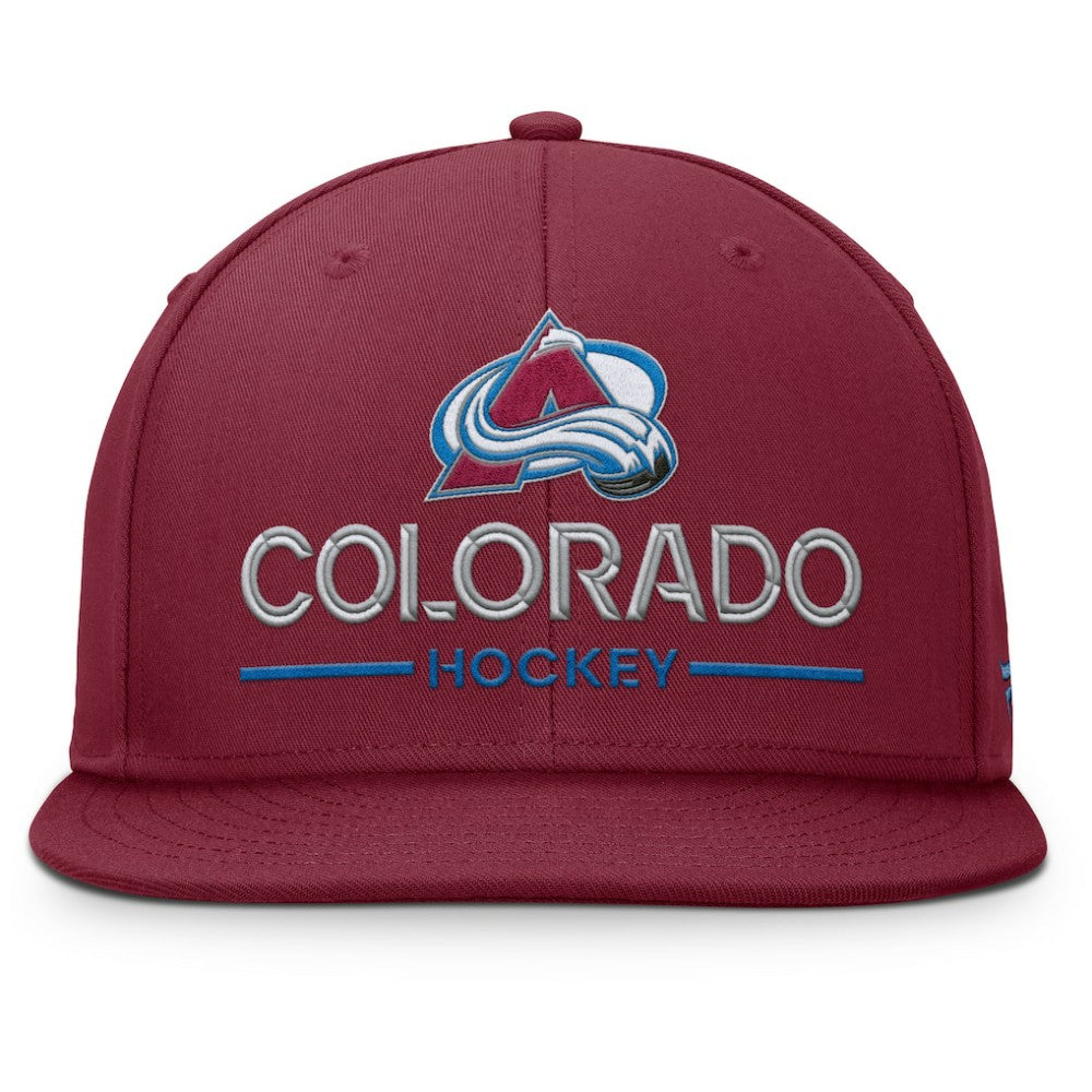 Colorado Avalanche Fanatics Authentic Pro Rink Lockup Snapback Hat - Burgundy - NHL