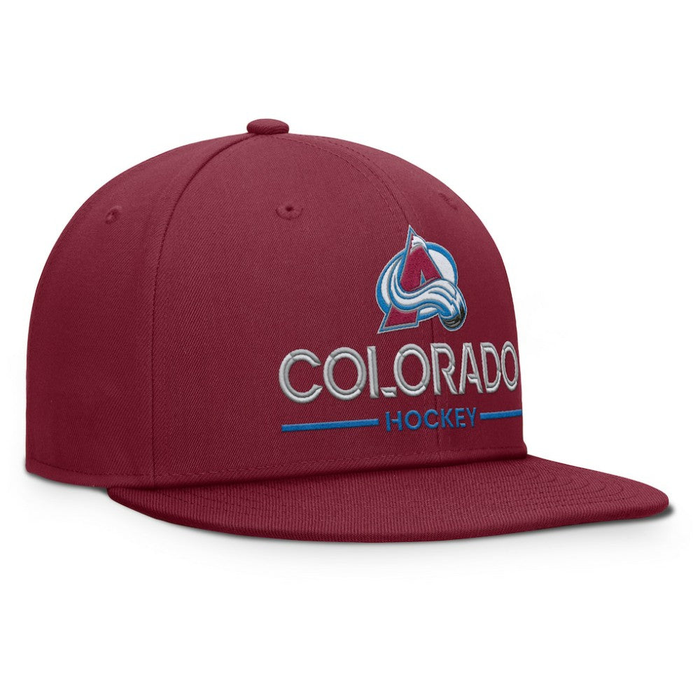 Colorado Avalanche Fanatics Authentic Pro Rink Lockup Snapback Hat - Burgundy - NHL