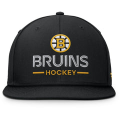 Boston Bruins Fanatics Authentic Pro Rink Lockup Snapback Hat - Black - NHL