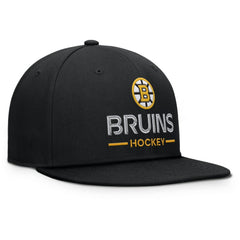 Boston Bruins Fanatics Authentic Pro Rink Lockup Snapback Hat - Black - NHL