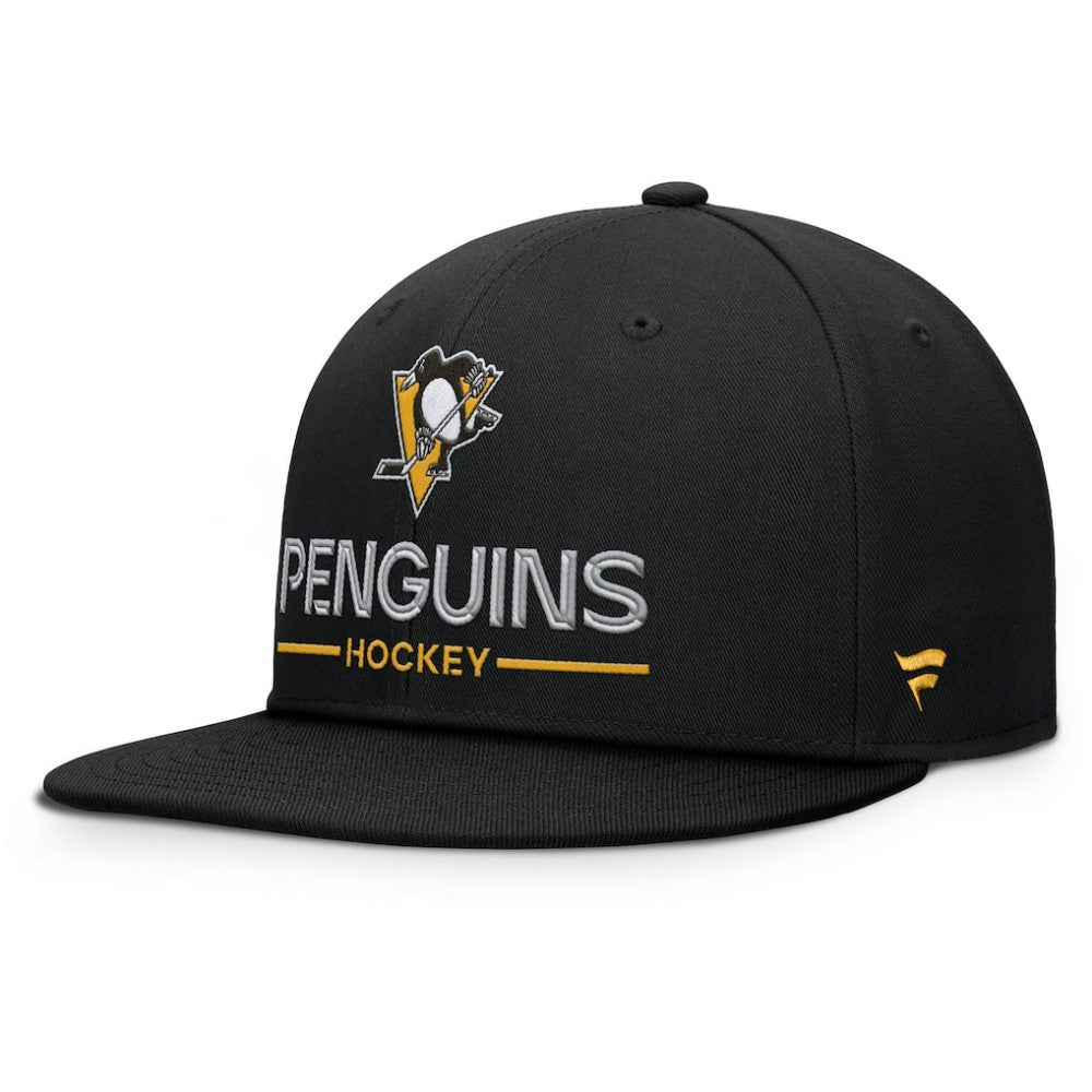 Pittsburgh Penguins Fanatics Authentic Pro Rink Lockup Snapback Hat - Black - NHL