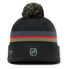 Vegas Golden Knights Fanatics Authentic Pro Rink Cuffed Knit Hat with Pom - Charcoal - NHL
