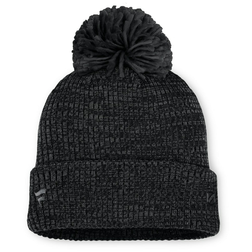 Vegas Golden Knights Fanatics Women's Authentic Pro Road Cuffed Knit Hat with Pom - Black - NHL
