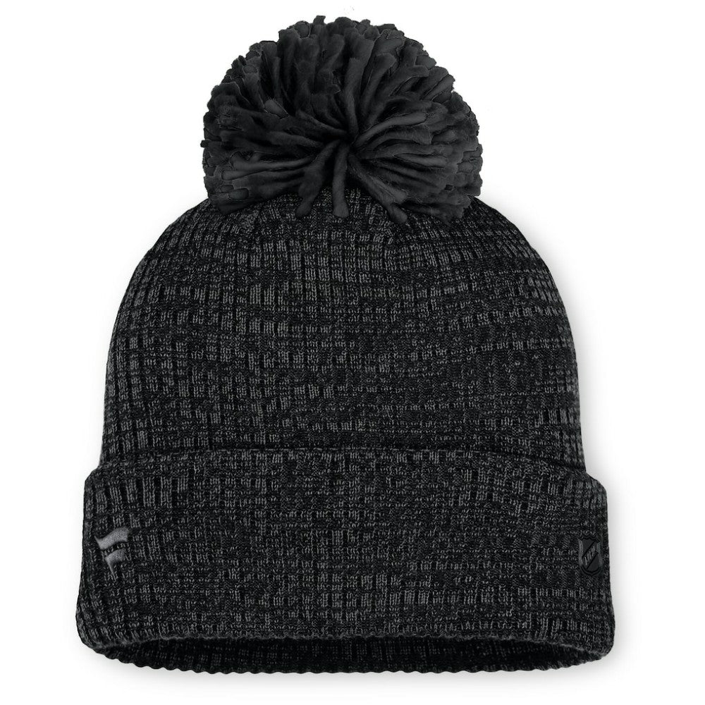 Boston Bruins Fanatics Women's Authentic Pro Road Cuffed Knit Hat with Pom - Black - NHL