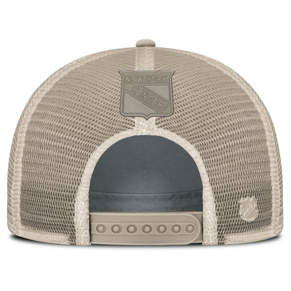 New York Rangers Fanatics Women's Authentic Pro Road Trucker Adjustable Hat - Tan - NHL