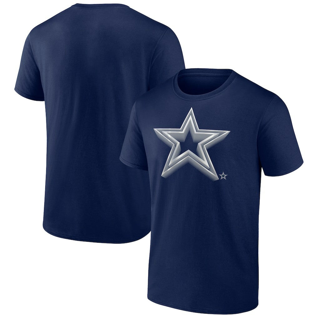 Dallas Cowboys Chrome Dimension T-Shirt Navy | NFL
