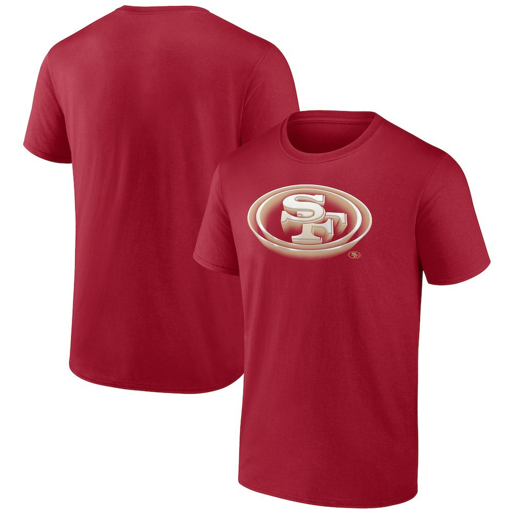 San Francisco 49ers Chrome Dimension T-Shirt Scarlet | NFL